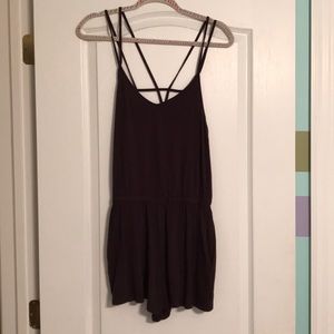 AEO burgundy romper